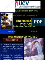 CINEMATICA de UNA PARTICULA (Movimirento Curvilineo) Sesion 3 UCV