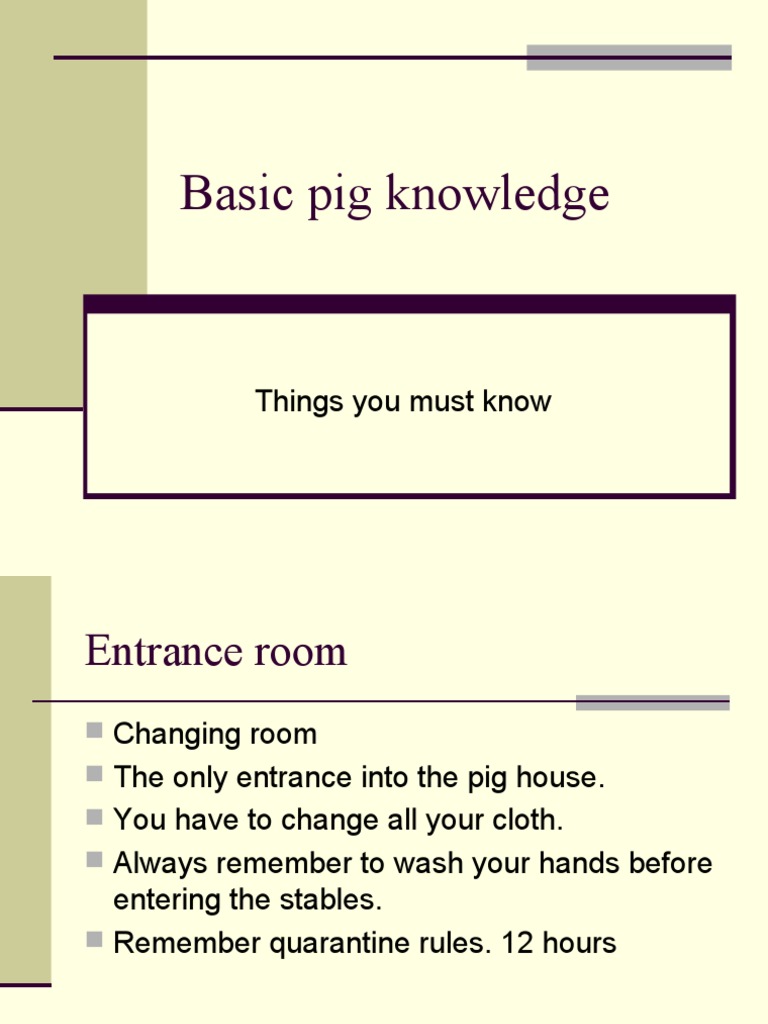 Essential Pig Farming Knowledge Guide | PDF | Domestic Pig | Wild Boar