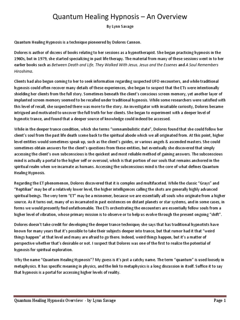 QUANTUM HYPNOSIS SCRIPTS PDF intelligence overview