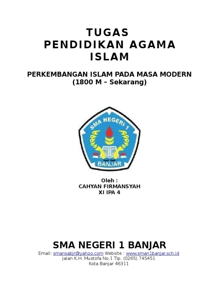 Perkembangan Islam Pada Masa Modern