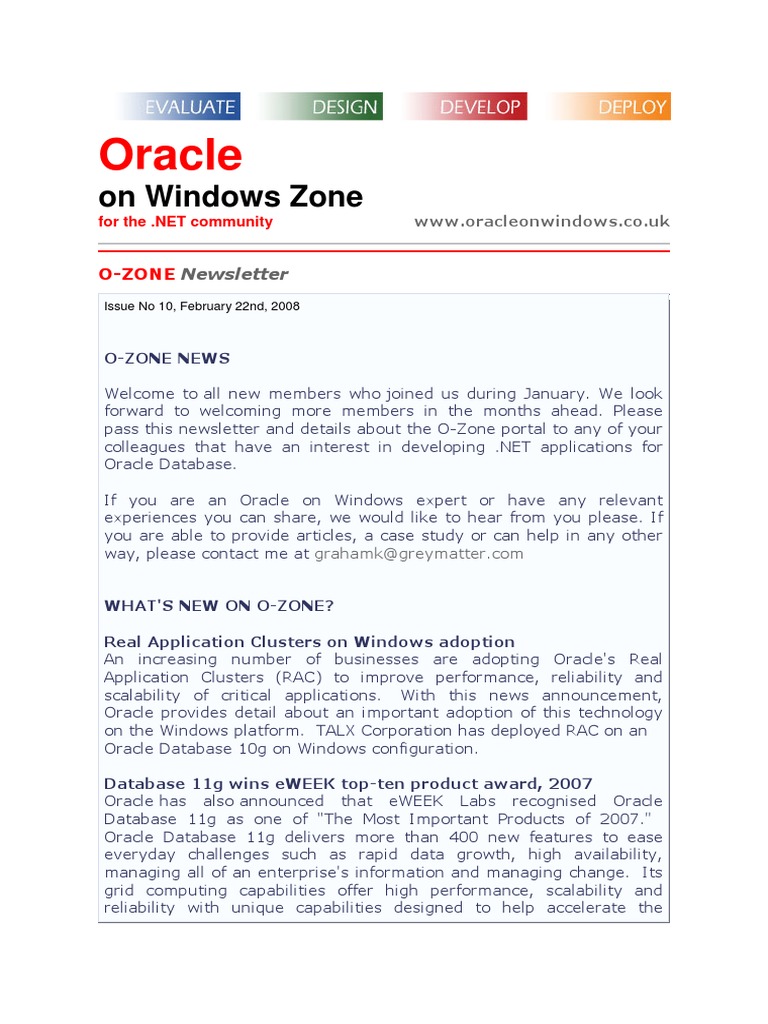 Oracle On Windows Zone Download Free PDF Computing Software