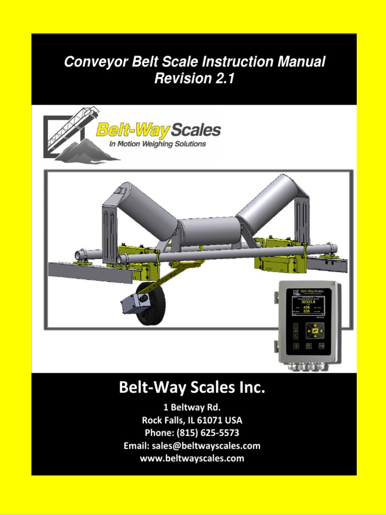 Belt-Way Scale Instruction Manual | PDF | Calibration | Switch