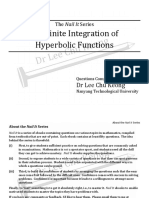 Indefinite Integration - Hyperbolic Functions