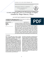 On the Design and Test of a Prototype of Biped Actuated by Shape Memory Alloys