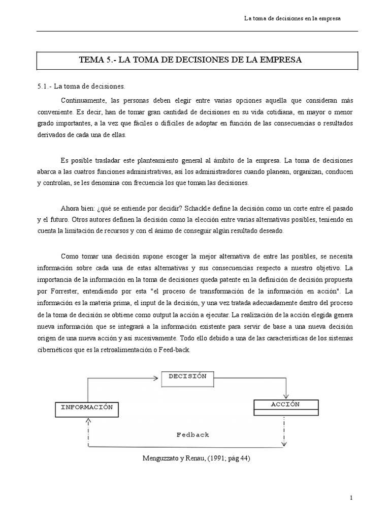Toma de Decisiones en La Empresa | PDF | Toma de decisiones | Probabilidad