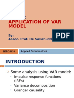 Lecture 8 Application of VAR Model