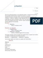 The Accounting Equation