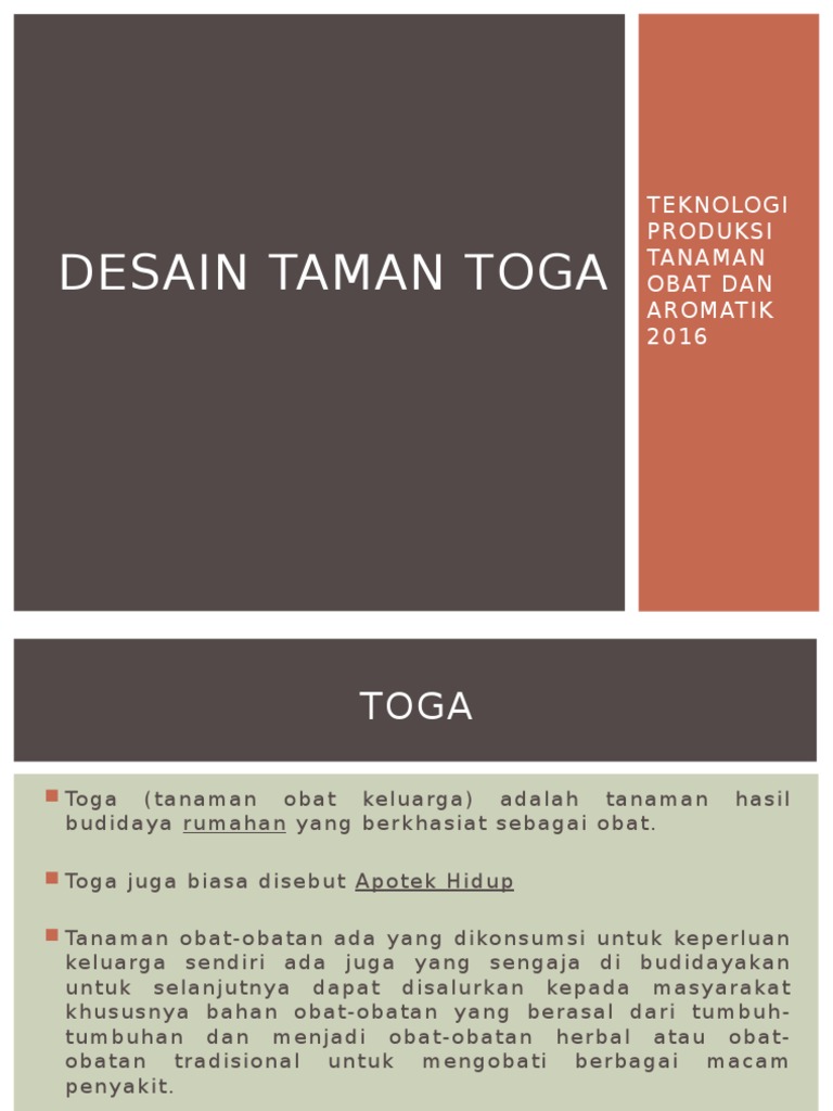 Desain Taman Toga