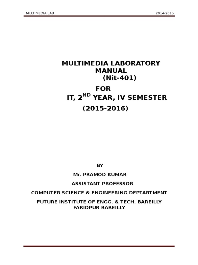 Multimedia Lab Programs It 4th Semester | PDF | Adobe Photoshop | Adobe ...