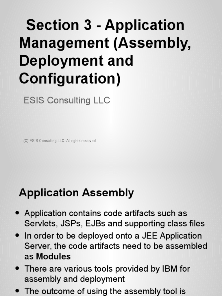Application Management for JEE Deployment | PDF | Enterprise Java Beans ...