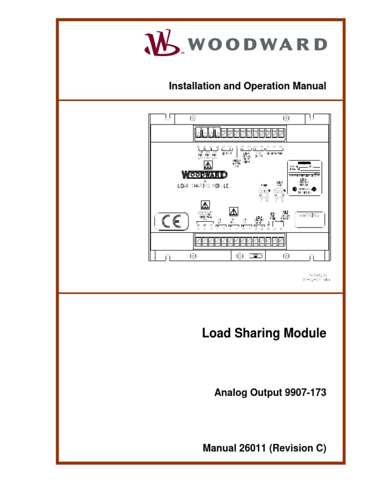 Woodward Load Sharing Module Cable Electrical Wiring