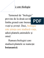 Ce Este Biologia