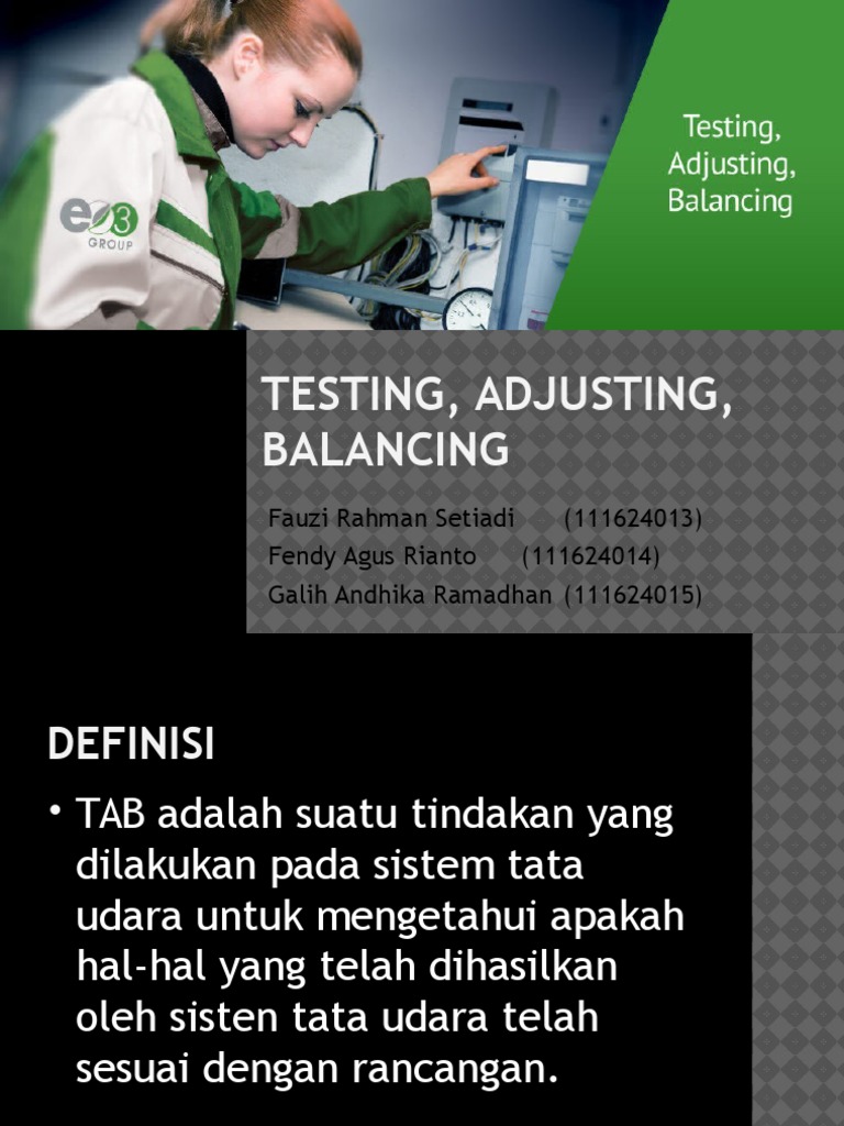 Proses Testing, Adjusting, dan Balancing HVAC | PDF