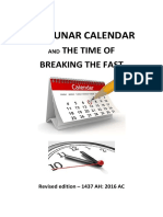 The Lunar Calendar and The Time of Breaking The Fast