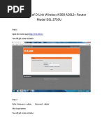 Configuration of D-Link 2750U