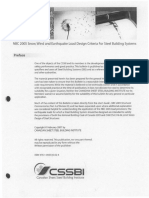 NBC 2005 Snow, Wind and Earthquake Load Design Criteria For Steel Building Systems