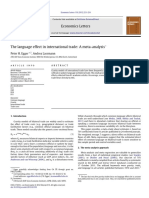 Egger and Lassmann (2012) - The Language Effect in International Trade A Meta-Analysis