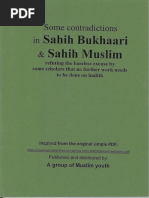 Contradictions in Sahih Al-Bukhari and Sahih Muslim