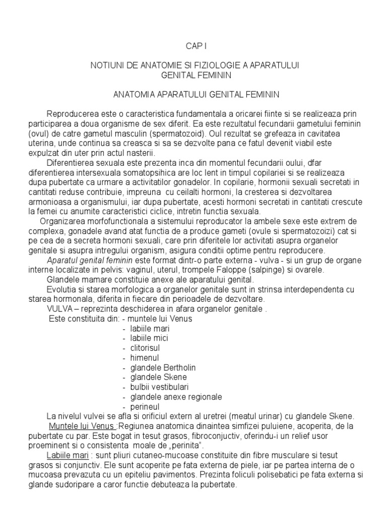 Anatomia Aparatului Genital Feminin | PDF