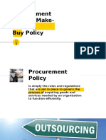 Procurement Policy: Make-Or - Buy Policy