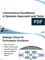 2014 Performance Excellence A Systems Approach and Tools