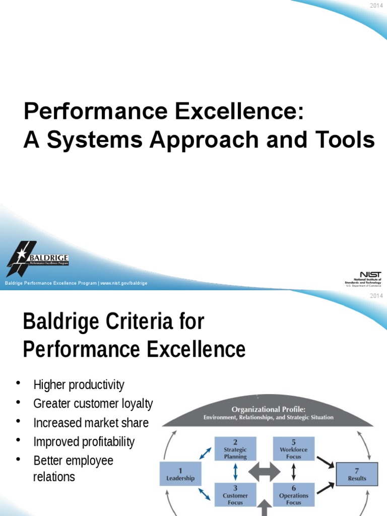 Baldrige Performance Excellence Overview | PDF | Six Sigma | Lean ...