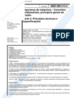 NBR 213 - Seguranca de Maquinas - Conceitos Fundamentais Principios Gerais de Projeto - Parte 2 P