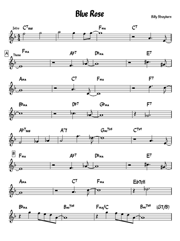 Blue Rose Chord Sheet | PDF