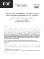 Download The Influence of Self-efficacy and Metacognitive Prompting on Math Problem-solving Efficiency by Luis Guardado SN312674492 doc pdf
