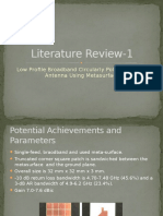 Literature Review-1: Low Profile Broadband Circularly Polarized Patch Antenna Using Metasurface