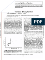 La proteína dietética aumenta el calcio urinario