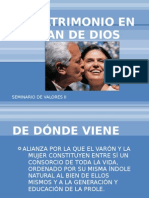 El Matrimonio en El Plan de Dios