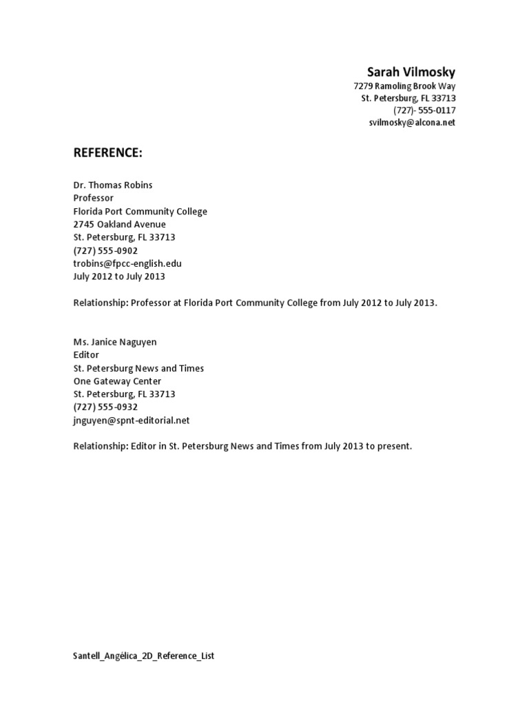 Angélica Santell's Reference List | PDF | Language Arts & Discipline