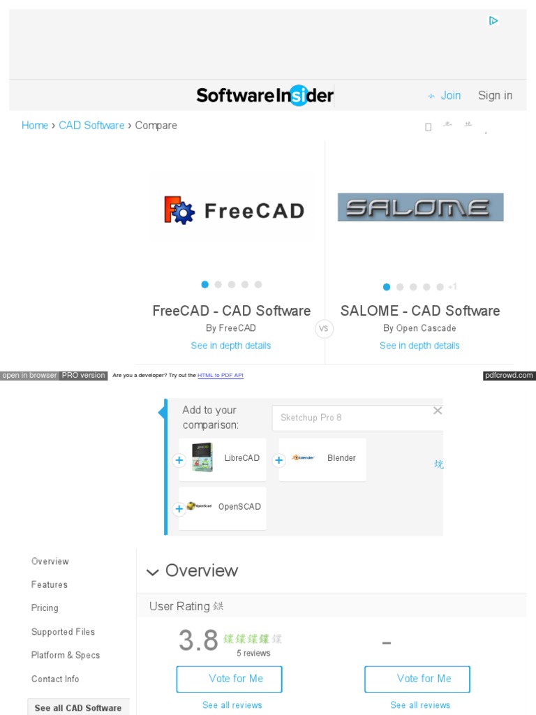 Comp Freecad Vs Salome Portable Document Format Computer Aided Design