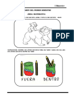 Examen primer bimestre 3 años inicial matemática