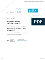 DelftX EX101x Certificate - Edx - Ps