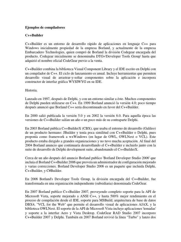Ejemplos de Compiladores en C++ y Java | PDF | Ciencias de la ...