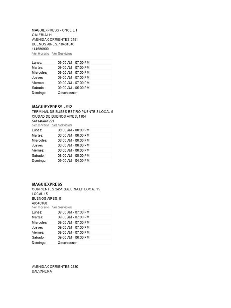Sucursales Moneygram En Buenos Aires - 