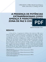 A PRESENÇA DE POTÊNCIAS  EXTRARREGIONAIS COMO  AMEAÇA À MANUTENÇÃO DA  ZONA DE PAZ E COOPERAÇÃO.pdf