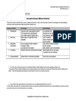 University of Phoenix Material: Descriptive Research Methods Worksheet
