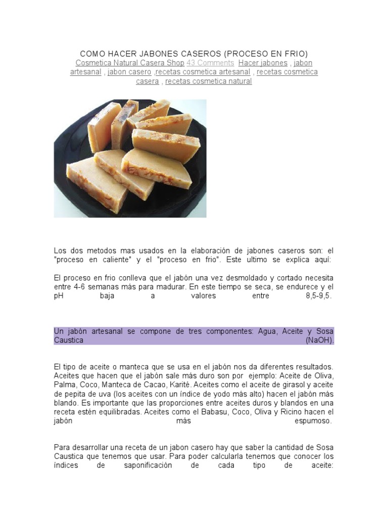 Como Hacer Jabones Caseros | PDF | Jabón | Perfume