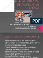 Escala de VALORACION DE ANSIEDAD de SPENCE