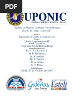 Modelos Análogos Nacionales para Diseño de Centro Comercial