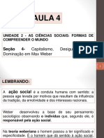 Aula 4 - Capitalismo, Desigualdade e Dominação em Max Weber PDF