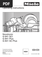 G641 Miele Dishwasher Manual