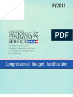 CNCS 2011 Congressional Budget Justification - Corporation For National and Community Service CBJ 2011