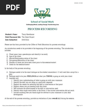 process recording