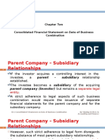 Chapter Two Consolidated Financial Statement on Date of Acqusitions