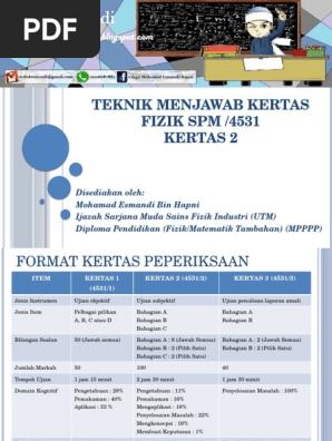 Teknik Menjawab Kertas 2 Fizik Spm Pdf