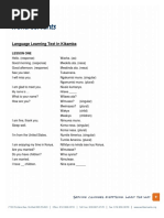 Language Learning Text Ink i Kamba